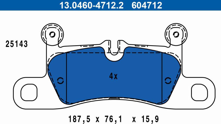 ATE 13.0460-4712.2 - Set placute frana,frana disc aaoparts.ro