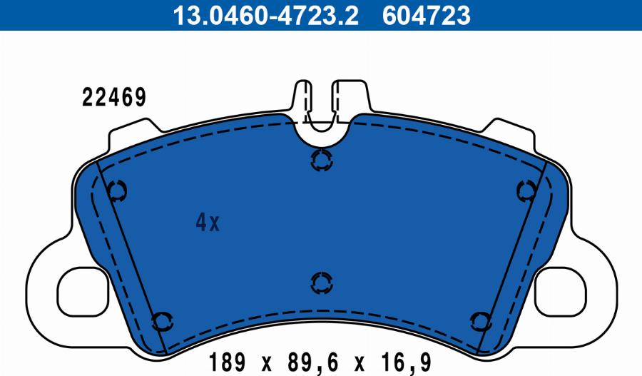 ATE 13.0460-4723.2 - Set placute frana,frana disc aaoparts.ro