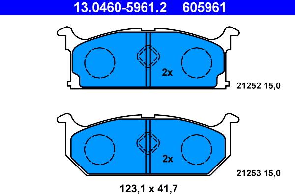 ATE 13.0460-5961.2 - Set placute frana,frana disc aaoparts.ro