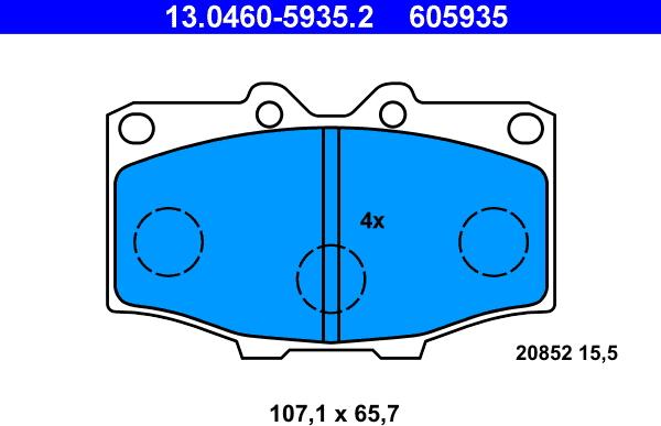 ATE 13.0460-5935.2 - Set placute frana,frana disc aaoparts.ro