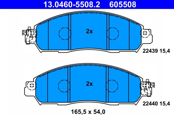 ATE 13.0460-5508.2 - Set placute frana,frana disc aaoparts.ro