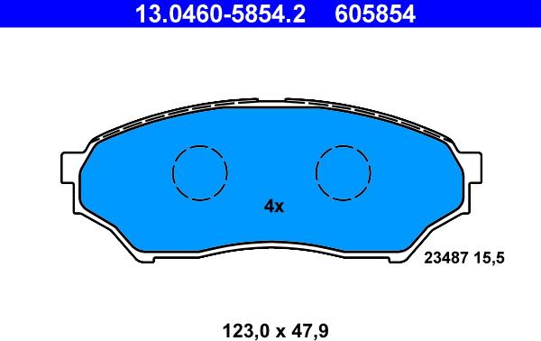 ATE 13.0460-5854.2 - Set placute frana,frana disc aaoparts.ro