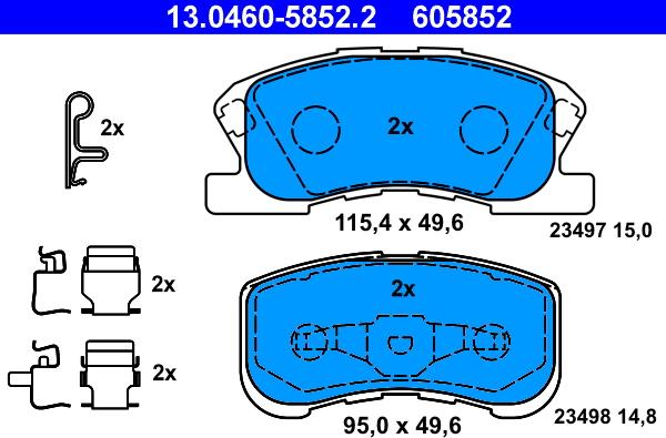 ATE 13.0460-5852.2 - Set placute frana,frana disc aaoparts.ro