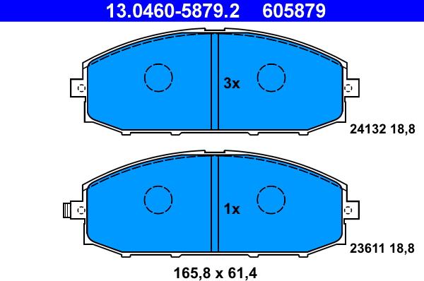 ATE 13.0460-5879.2 - Set placute frana,frana disc aaoparts.ro