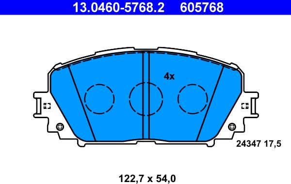 ATE 13.0460-5768.2 - Set placute frana,frana disc aaoparts.ro