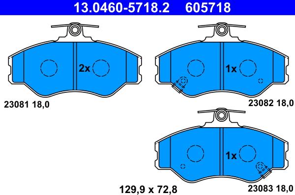 ATE 13.0460-5718.2 - Set placute frana,frana disc aaoparts.ro