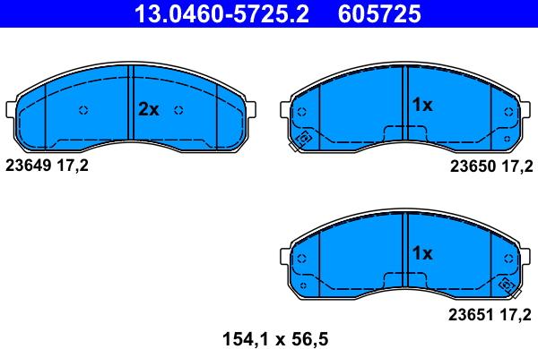 ATE 13.0460-5725.2 - Set placute frana,frana disc aaoparts.ro