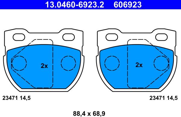 ATE 13.0460-6923.2 - Set placute frana,frana disc aaoparts.ro