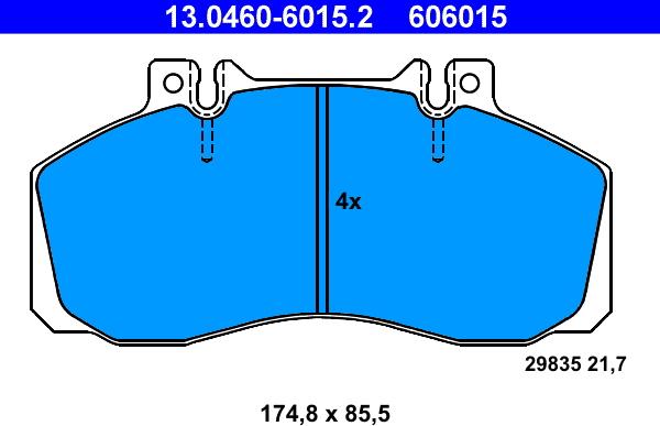 ATE 13.0460-6015.2 - Set placute frana,frana disc aaoparts.ro