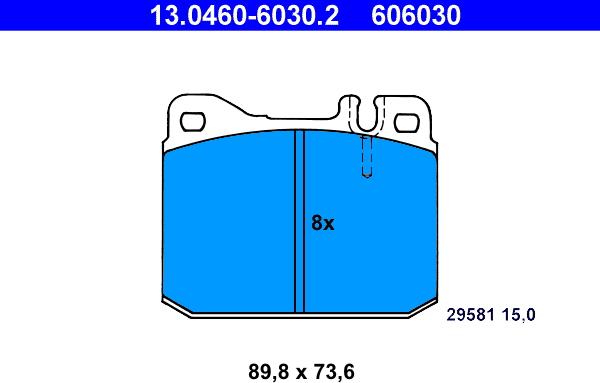 ATE 13.0460-6030.2 - Set placute frana,frana disc aaoparts.ro