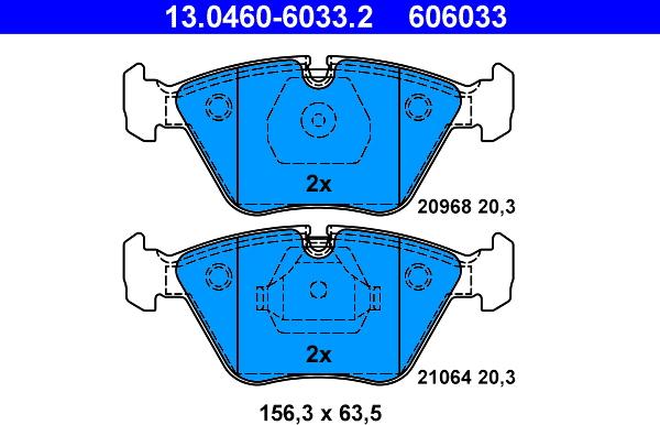 ATE 13.0460-6033.2 - Set placute frana,frana disc aaoparts.ro