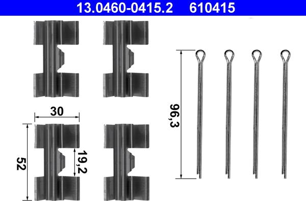 ATE 13.0460-0415.2 - Set accesorii, placute frana aaoparts.ro