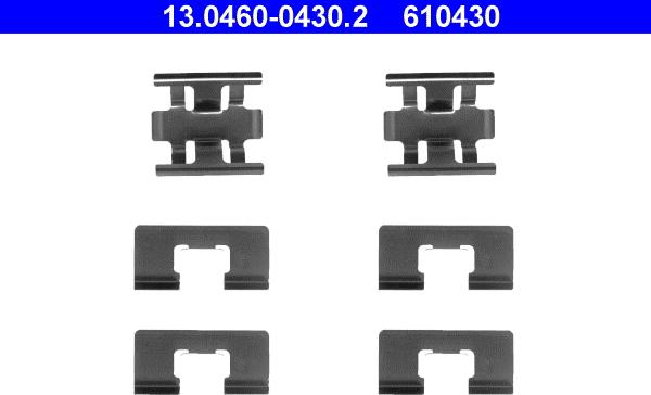 ATE 13.0460-0430.2 - Set accesorii, placute frana aaoparts.ro