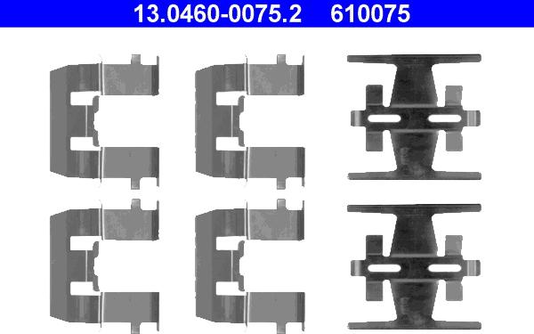 ATE 13.0460-0075.2 - Set accesorii, placute frana aaoparts.ro