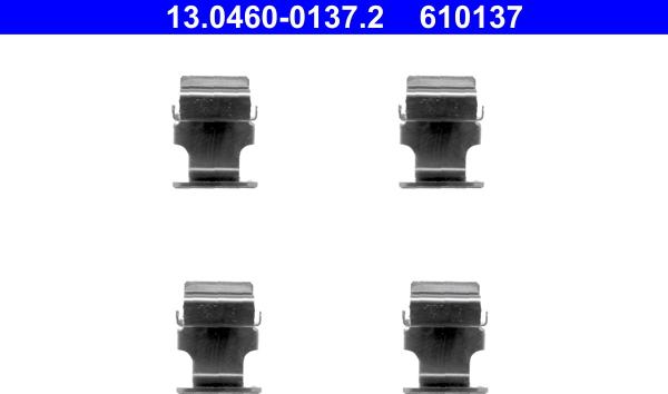 ATE 13.0460-0137.2 - Set accesorii, placute frana aaoparts.ro