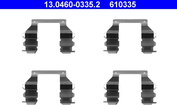 ATE 13.0460-0335.2 - Set accesorii, placute frana aaoparts.ro