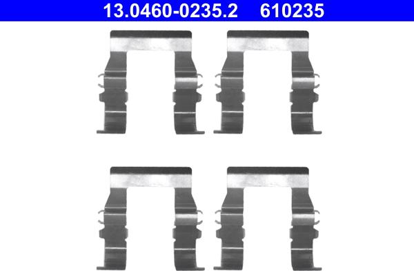 ATE 13.0460-0235.2 - Set accesorii, placute frana aaoparts.ro