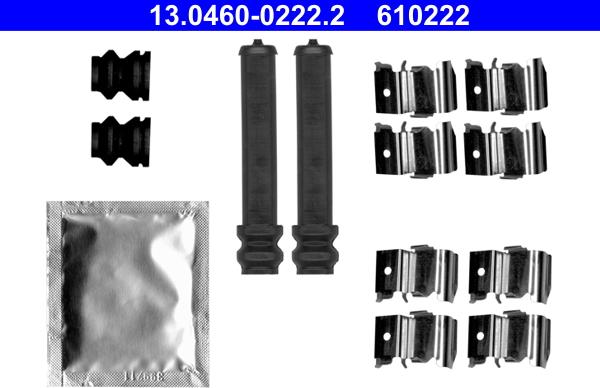 ATE 13.0460-0222.2 - Set accesorii, placute frana aaoparts.ro