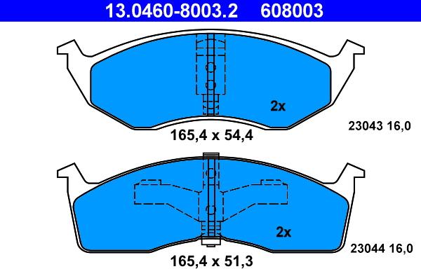 ATE 13.0460-8003.2 - Set placute frana,frana disc aaoparts.ro