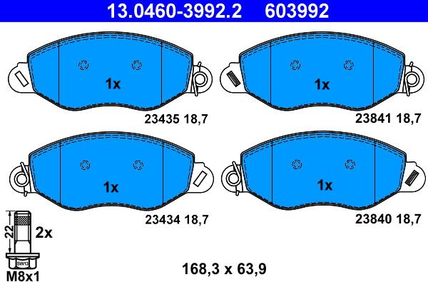 ATE 13.0460-3992.2 - Set placute frana,frana disc aaoparts.ro