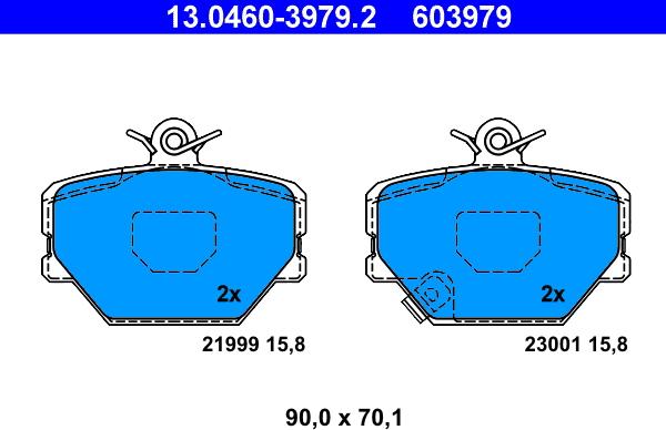 ATE 13.0460-3979.2 - Set placute frana,frana disc aaoparts.ro