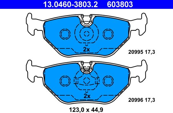 ATE 13.0460-3803.2 - Set placute frana,frana disc aaoparts.ro