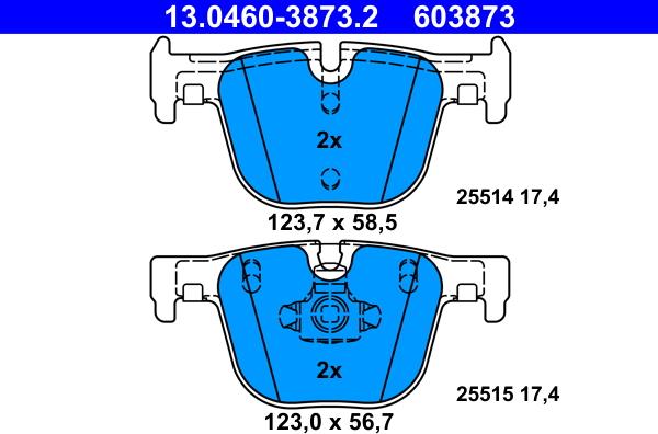 ATE 13.0460-3873.2 - Set placute frana,frana disc aaoparts.ro