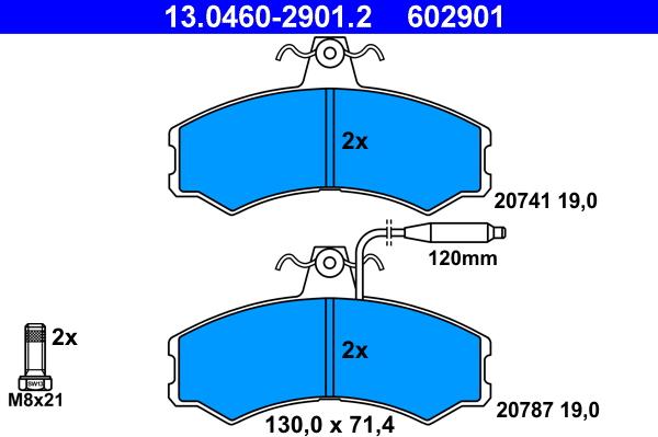 ATE 13.0460-2901.2 - Set placute frana,frana disc aaoparts.ro