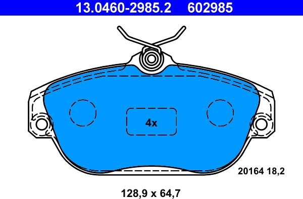 ATE 13.0460-2985.2 - Set placute frana,frana disc aaoparts.ro