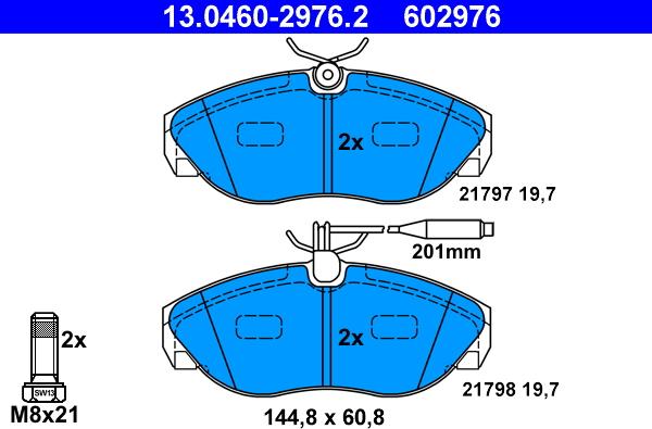 ATE 13.0460-2976.2 - Set placute frana,frana disc aaoparts.ro