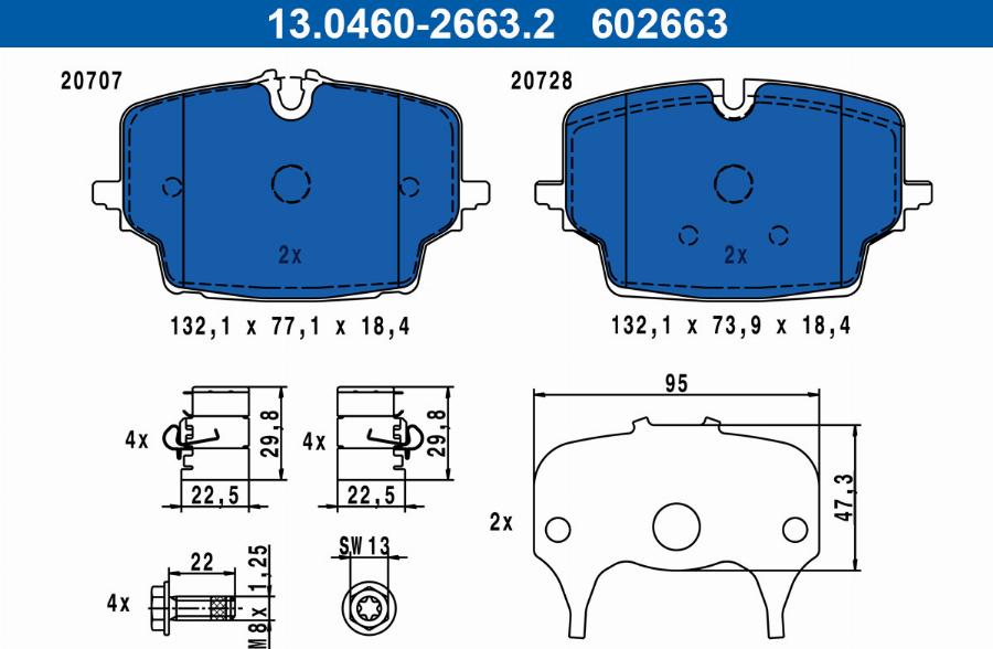 ATE 13.0460-2663.2 - Set placute frana,frana disc aaoparts.ro