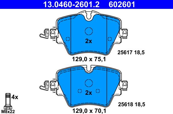 ATE 13.0460-2601.2 - Set placute frana,frana disc aaoparts.ro