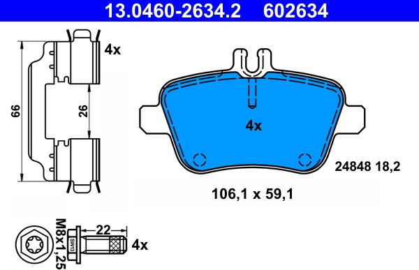 ATE 13.0460-2634.2 - Set placute frana,frana disc aaoparts.ro