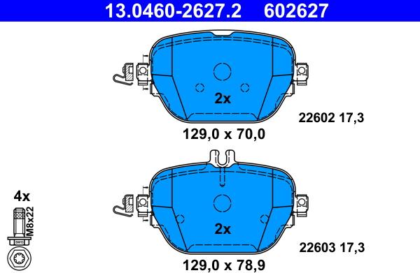 ATE 13.0460-2627.2 - Set placute frana,frana disc aaoparts.ro