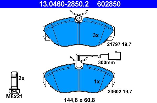 ATE 13.0460-2850.2 - Set placute frana,frana disc aaoparts.ro