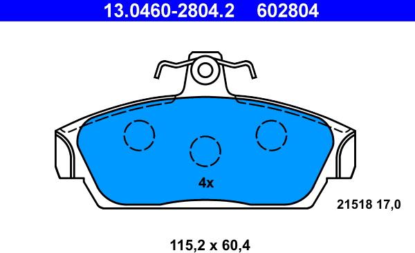 ATE 13.0460-2804.2 - Set placute frana,frana disc aaoparts.ro