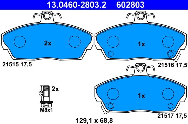 ATE 13.0460-2803.2 - Set placute frana,frana disc aaoparts.ro