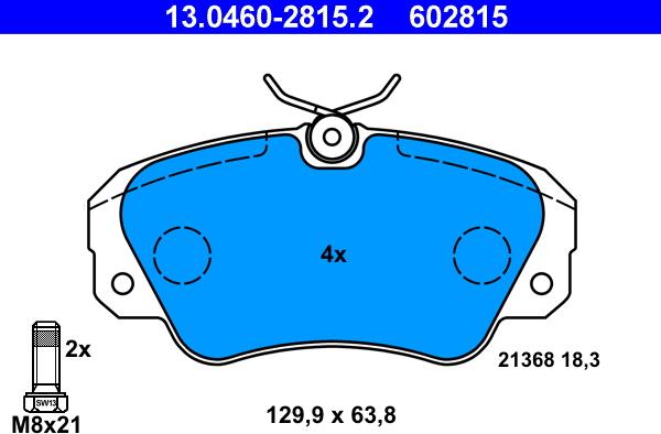 ATE 13.0460-2815.2 - Set placute frana,frana disc aaoparts.ro