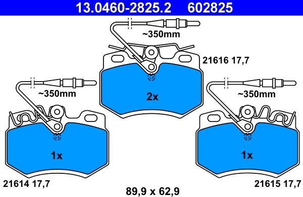 ATE 13.0460-2825.2 - Set placute frana,frana disc aaoparts.ro