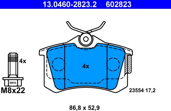 ATE 13.0460-2823.2 - Set placute frana,frana disc aaoparts.ro