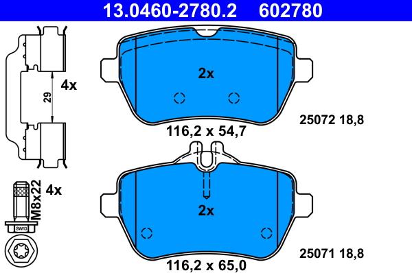 ATE 13.0460-2780.2 - Set placute frana,frana disc aaoparts.ro