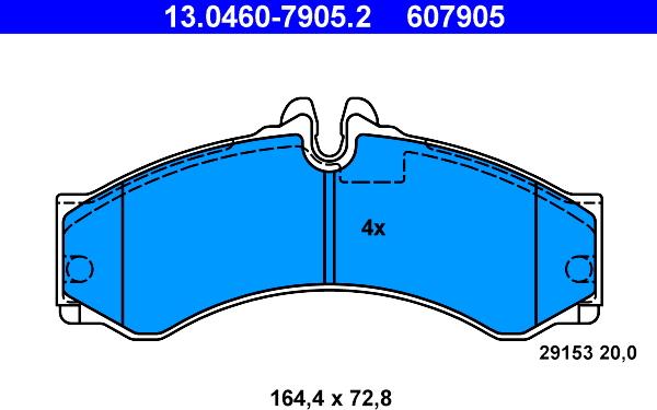 ATE 13.0460-7905.2 - Set placute frana,frana disc aaoparts.ro