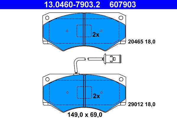 ATE 13.0460-7903.2 - Set placute frana,frana disc aaoparts.ro