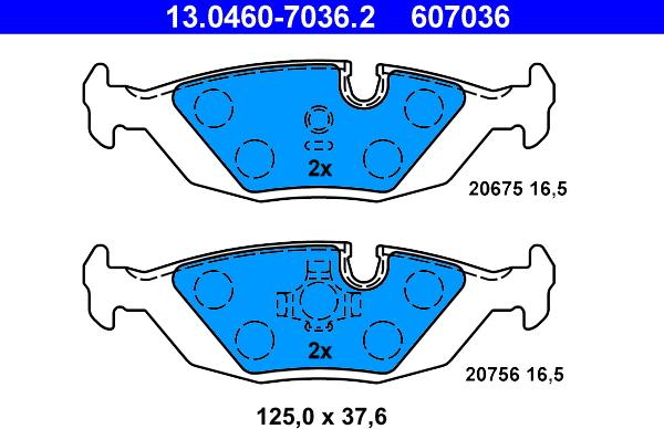 ATE 13.0460-7036.2 - Set placute frana,frana disc aaoparts.ro