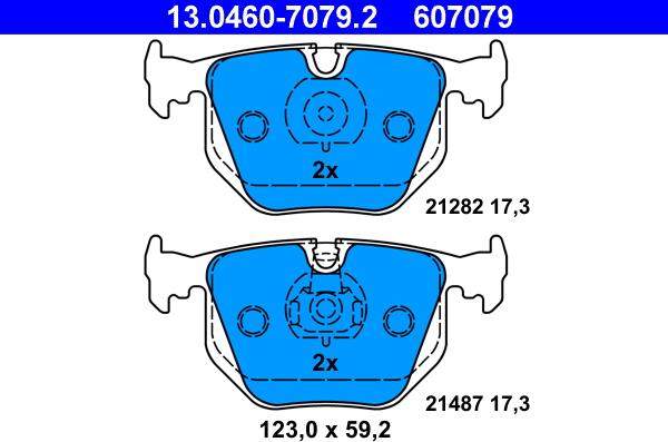 ATE 13.0460-7079.2 - Set placute frana,frana disc aaoparts.ro