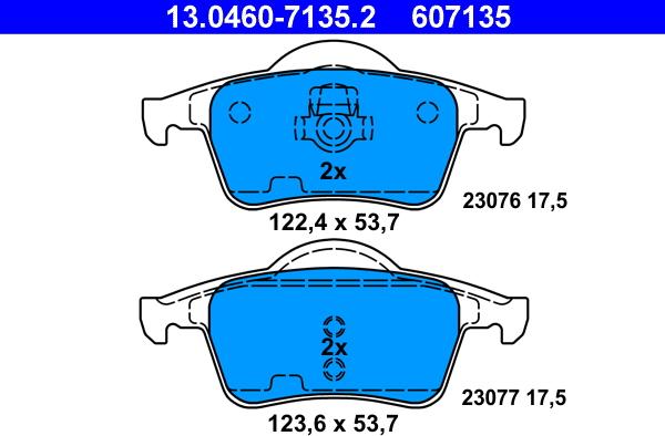 ATE 13.0460-7135.2 - Set placute frana,frana disc aaoparts.ro