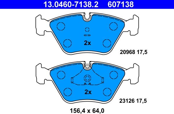 ATE 13.0460-7138.2 - Set placute frana,frana disc aaoparts.ro