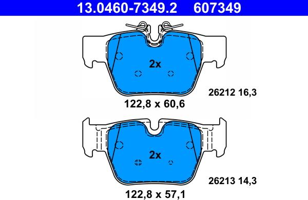 ATE 13.0460-7349.2 - Set placute frana,frana disc aaoparts.ro