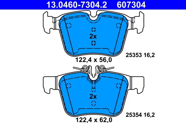 ATE 13.0460-7304.2 - Set placute frana,frana disc aaoparts.ro