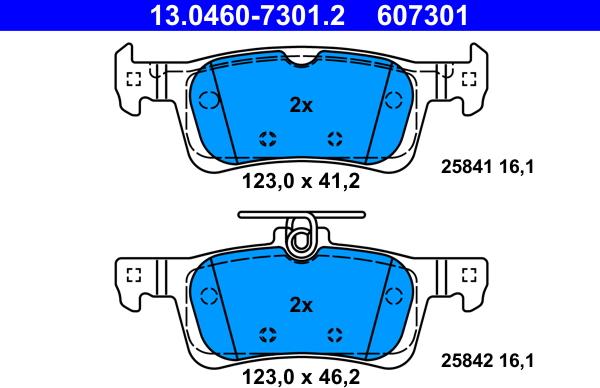 ATE 13.0460-7301.2 - Set placute frana,frana disc aaoparts.ro